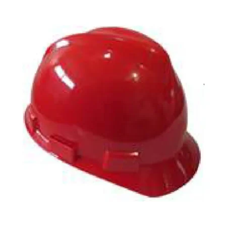 casque chantier rouge avec jugulaire 6 points polyéthylène SLH-P4 Algérie BTP industrie