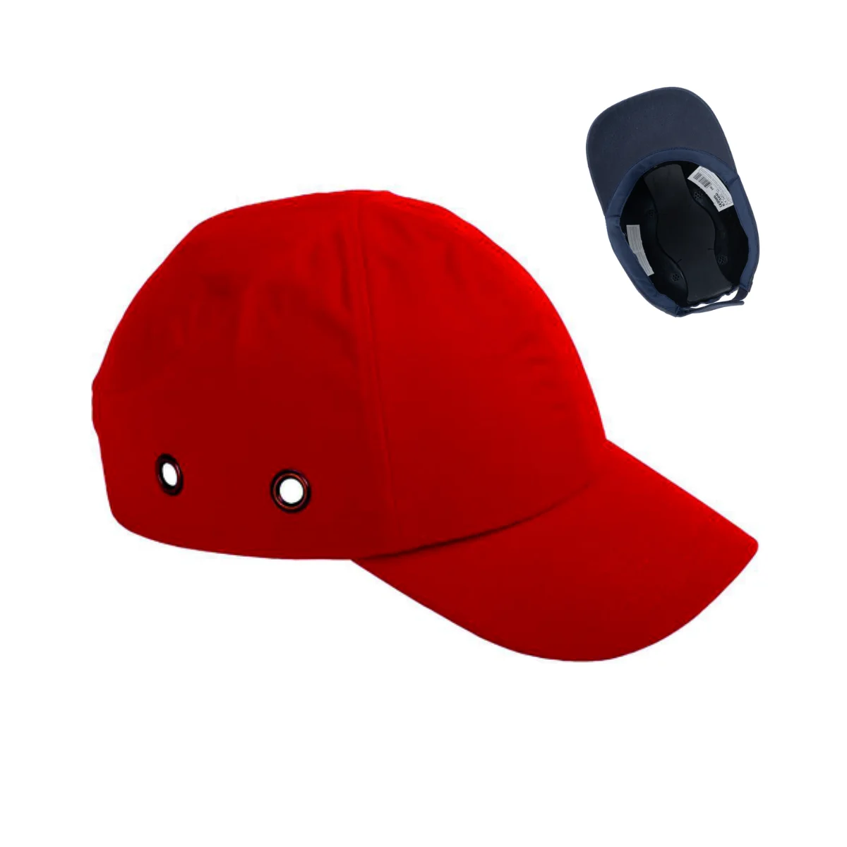Casquette anti-heurt rouge EN812 avec coque intérieure ABS flexible pour maintenance, logistique et industrie en Algérie