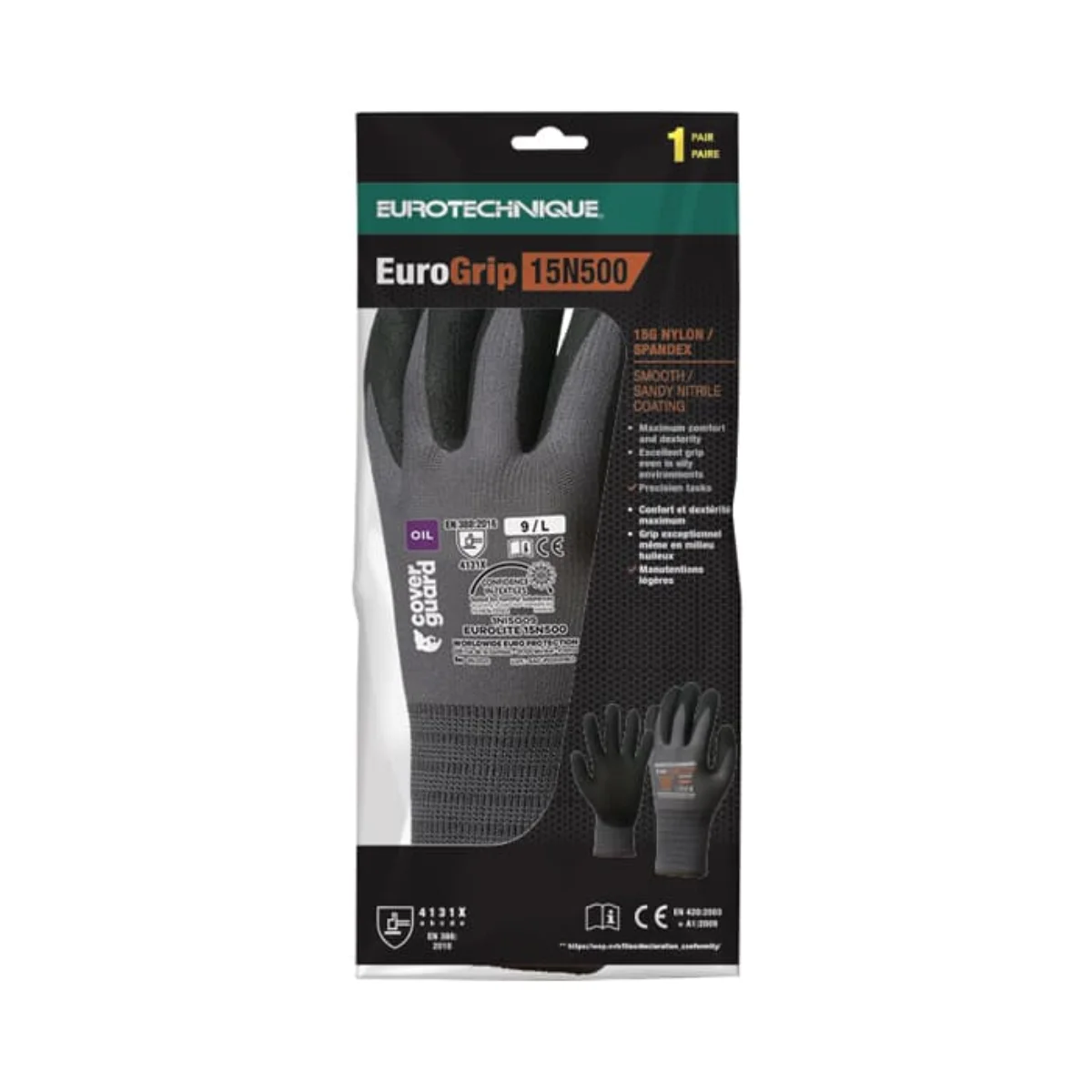 Emballage individuel des gants EUROLITE 15N500 Réf. 1NISG