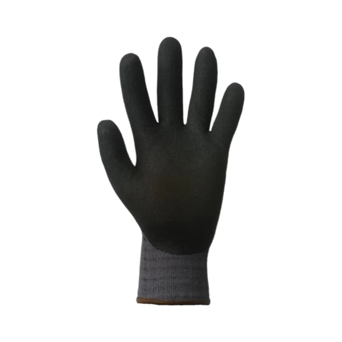 Paume noire en nitrile du gant EUROLITE 15N500 avec grip pour milieu huileux