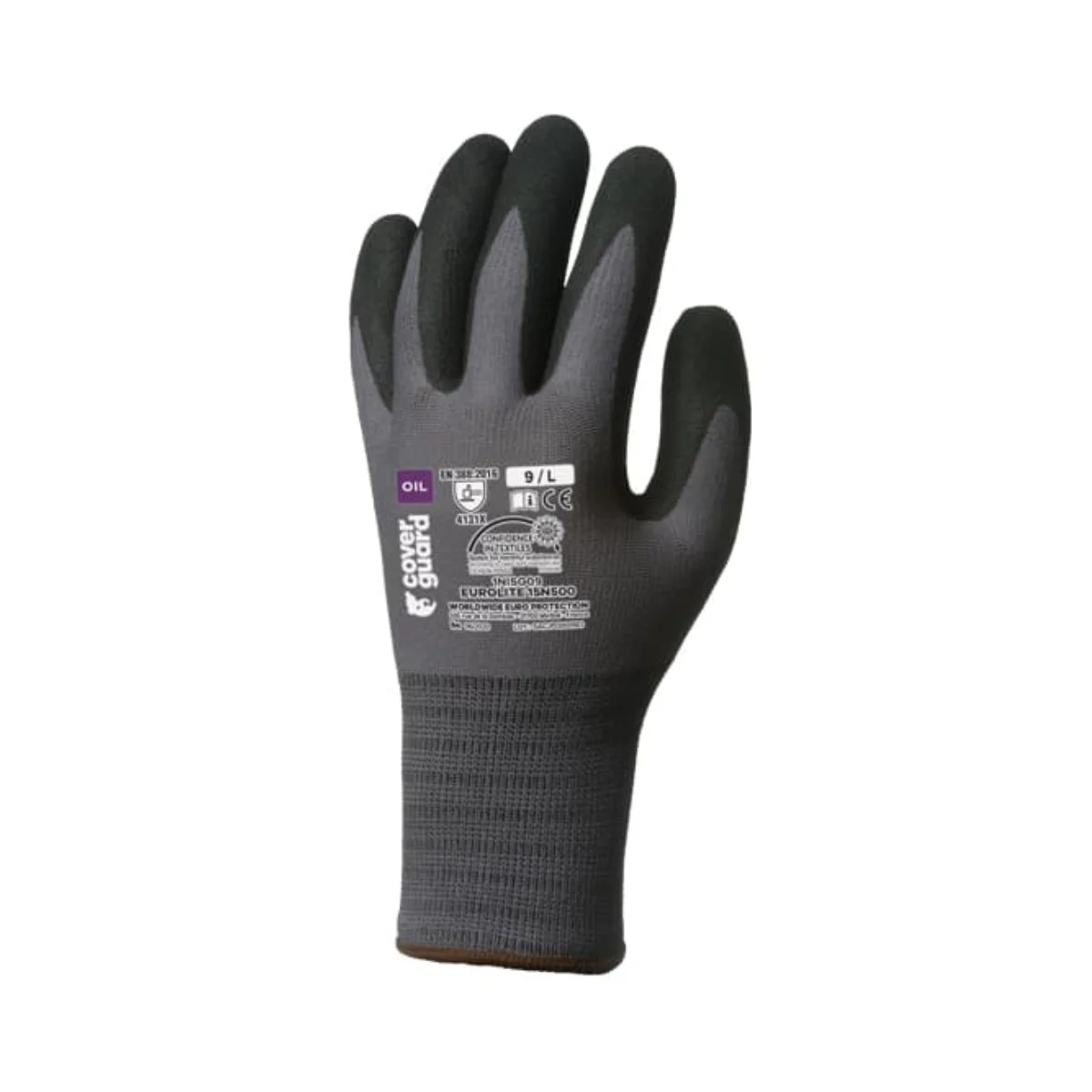 Gant EUROLITE 15N500 gris noir pour maintenance industrielle et travaux de précision