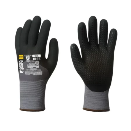 Gants EUROLITE 15N606D Coverguard gris et noir avec enduction nitrile