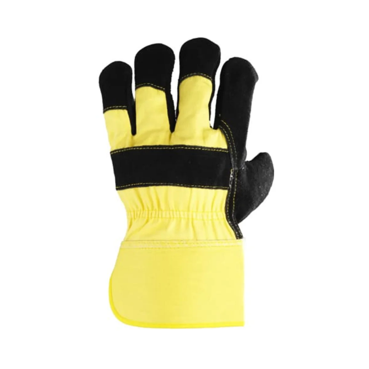 Dos jaune et manchette de sécurité des gants de manutention MO158